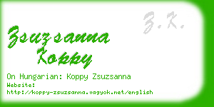 zsuzsanna koppy business card